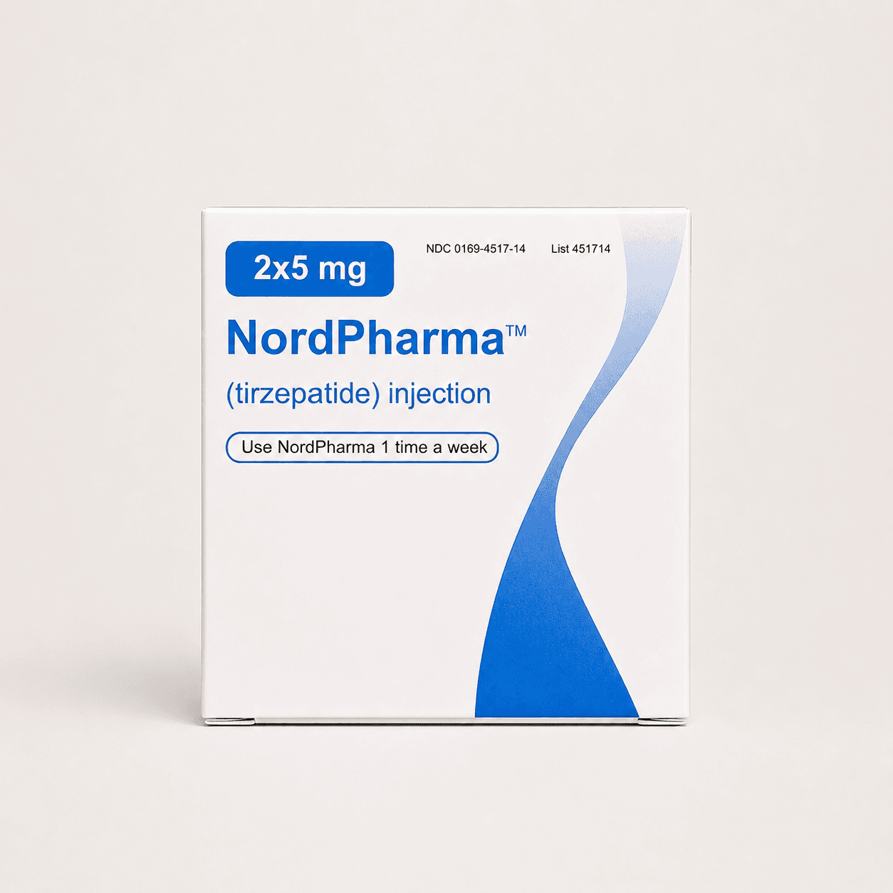 Produktförpackning för Mounjaro 10mg
